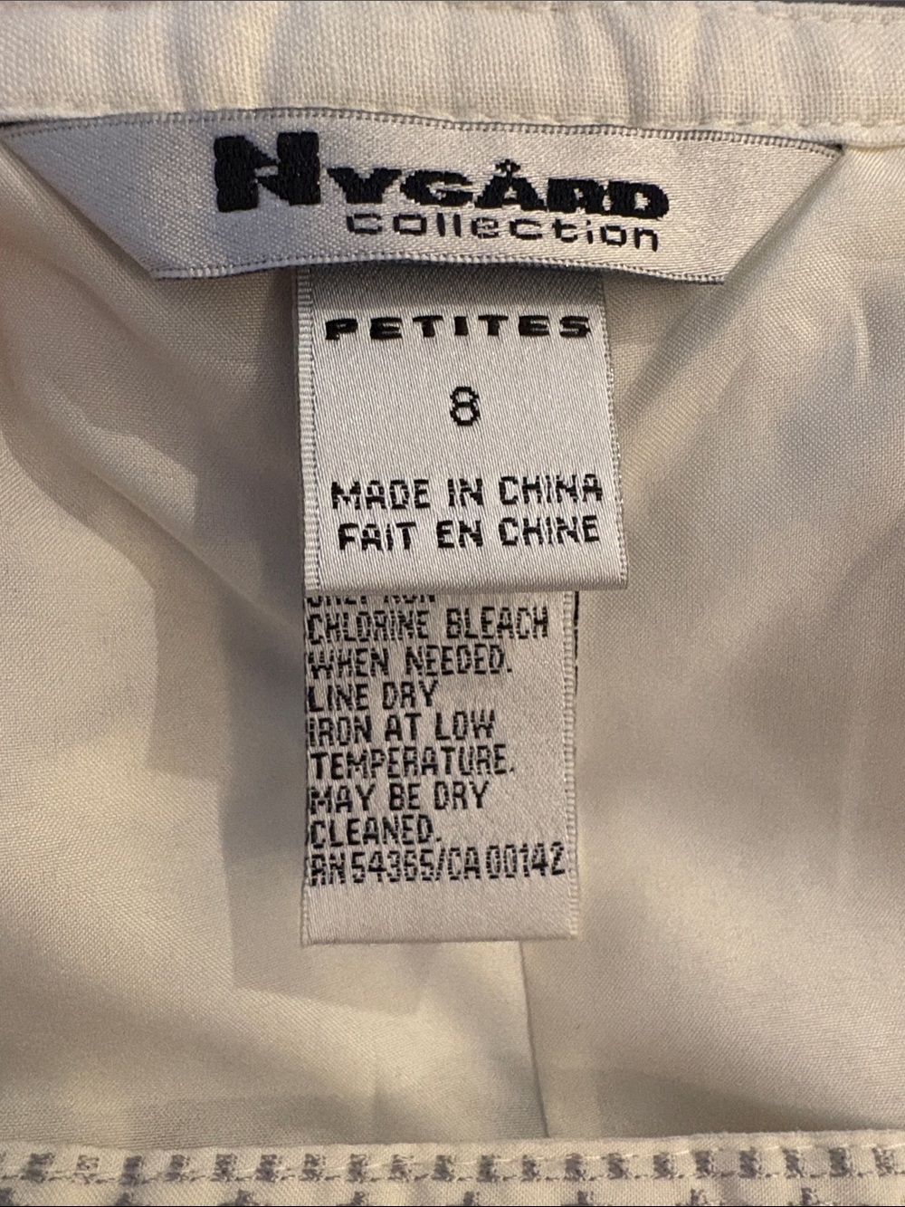 Nygard Collection Y2K Embroidered A-Line Skirt in Light Gray and Cream - Picture 4 of 7